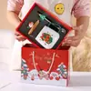 Taza Navideña Linda con Tapa y Cuchara Caja de Regalo Creativa Taza de Cerámica de Santa Claus Regalo de Acompañamiento