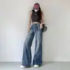 Jeans skinny cintura alta, jeans de sarja com caimento, estilo retro americano com cordão, jeans versátil