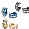Moda europea y americana aretes de acero de titanio eléctrico para hombre aretes ebay wish transfronterizo exclusivamente para joyería punk de mujer en stock