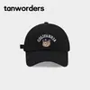 Gorra de béisbol bordada con un nuevo y lindo oso de dibujos animados de Dongdaemun para hombres y mujeres, gorra de ala ancha a la moda de estilo coreano que hace que la cara parezca más pequeña