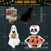 Popular Cartel de Halloween con Gato Negro y Fantasma, Cartel de Calle para Césped de Jardín al Aire Libre de Terror, Decoración para el Jardín
