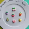 Novo Frutas Cereja Morango Pêssego Limão Grampo Leque Resina Acessórios DIY Creme Gel Acessórios de Cabelo Material