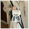 Mochila de Coelhinho Desenho Animado Doce, Bonita e Estilosa, Versátil para Outono e Inverno, Nova Mochila Escolar Juvenil de Lã Xadrez, Moderna
