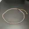 Collar de Moda Sencillo Más Vendido Bola de Cristal Multifacética Cristal Rojo Negro Azul Blanco Morado Venta al por Mayor Estilo Corto