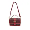 Bolsa Quadrada Pequena Flip-Top Nova Transfronteiriça Retrô para Mulheres, Elegante e Moderna, Tecida à Mão, Casual Versátil, de Ombro e Transversal