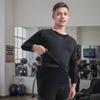 Malla 3D de Nailon sin Costuras Absorbente de Sudor y de Secado Rápido Antibacteriana y Desodorante con Iones de Plata Ropa Base Deportiva para Hombre Ropa para Fitness que Absorbe el Sudor