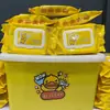 Toallitas Húmedas para Manos y Boca de Bebé Pato Amarillo con Caja de Almacenamiento, Paquete Grande Serie 80 Toallitas de Limpieza Portátiles, En Stock, Venta al por Mayor del Fabricante