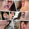 Expansor de oreja de silicona fina de dos colores, nuevo, de perla, transfronterizo, color caramelo, expansor de oreja, joyería para piercing, suministro directo de fábrica
