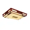 [Transfronteiriço] Luminárias para Sala de Estar, Luminária de Teto Retangular Estilo Chinês Novo, Madeira Maciça, Estilo Europeu e Americano Moderno e Elegante