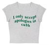 2025 Nova Camiseta Estampada de Manga Curta Europeia e Americana Estilo Europeu e Americano Slim Fit Mostra o Umbigo Slim Fit Gola Redonda Básica Casual