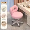 Silla de Maquillaje para Habitación de Niñas, Taburete de Tocador Moderno Minimalista, Silla de Manicura de Lujo Ligero de Alta Gama para Celebridades de Internet con Respaldo