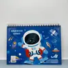 Cuaderno de bocetos portátil de dibujos animados para niñas, versión coreana, con diseños de unicornio, gato y ballena, incluye pegatinas, libro de dibujo y papel de dibujo