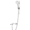 Juego de Ducha Superior Cabei Silver Sin Pared Soporte Magnético para Baño Cabezal de Ducha de Mano Completamente de Cobre
