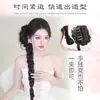 [Não é Preciso Trançar o Cabelo em um Penteado Finalizado] Perucas Trançadas para Mulheres, Trança Torcida Lateral da Noiva, Peruca de Rabo de Cavalo com Presilha