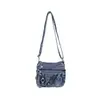 Bolsa feminina transfronteiriça nova moda retrô bolsa jeans mochila pequena de viagem moda bolsa de ombro multicamadas bolsa pequena