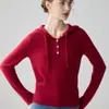 Camisa Básica de Terciopelo Cachemir Baicai Otoño e Invierno Nueva para Mujer, Manga Larga, Botones, Estilo Elegante, Corte Holgado, Suéter Pulóver Adelgazante