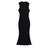 Vestido ajustado sin mangas de cuello redondo plano Skims Estilo Chica Picante Europea y Americana Vestido Base para Cadera Adelgazante Vestido Largo