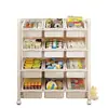 Estantería Personalizada para Almacenamiento de Juguetes Infantiles de Pie con Cajones Multicapa Organizador de Bocadillos Libros Estante de Almacenamiento