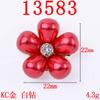 Material de joyería de abanico antiguo para bricolaje, ropa de novia, serie roja, placa de flores, accesorios de aleación de joyería, venta al por mayor