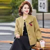 Nuevo Abrigo Abotonado Estilo Chino para Mujer, Ropa para Madres de Mediana Edad y Mayores, Elegante Atuendo para Banquete de Bodas de Suegra, Abrigo de Lana Moderno para Primavera y Otoño