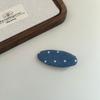Nuevo Estilo Azul Denim Onda Lunares Horquilla Encaje Lazo Pinza para el Cabello Diadema Cuerda para el Cabello Sentido del Diseño Accesorios para el Cabello Roto para Mujeres