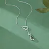 Plata de Ley 925 Jade Material Peligroso Cadena Chopin Collar Doble Calabaza Nuevo Estilo Chino Lujo Ligero Joyería de Cadena para Clavícula de Gama Alta para Mujer