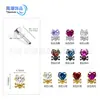 Brincos de Tarraxa em Liga de Titânio F136 Estilo Gótico Personalidade Caveira Coração Zircônia Piercing de Orelha Cartilagem Piercing de Lábio Piercing Interno Espiral Joias