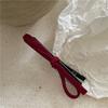 Pinza para el pelo con lazo de gamuza texturizada, pinza de pico de pato de gamuza coreana para otoño e invierno, pinza para flequillo de pelo roto, nuevo