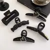 2026 Nuevo Pinza de Tiburón para Cabello de Primavera y Verano, Pinza de Pelo Grande Elegante Estilo Coreano, Diseño Simple para Cabello Fino, Pinza de Garra Color Café