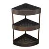 Estante de esquina para encimera de cocina, instalación sin taladro, estante triangular de esquina de pared semicircular para almacenar botellas y frascos de especias
