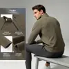 Chaqueta deportiva alternativa marca Descente, con media cremallera, cuello alto tejido, secado rápido, manga larga, camiseta top para exteriores para hombre