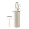 Cocina Hogar Cuchillo de Cocina Juego Completo Afilado Cuchillo para Rebanar Tabla de Cortar Dos en Uno Dormitorio Acero Inoxidable Cuchillo Combinado Venta al por Mayor