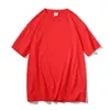 Camiseta Básica Holgada Estilo Coreano para Pareja Tendencia ins Top Verano Sencillo Color Sólido Manga Corta de Cinco Puntos para Hombres y Mujeres