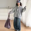 Abrigo para Niña Estilo Primavera y Otoño 2026 Nuevo Elegante Ropa de Otoño para Niños Medianos y Grandes Sudadera con Capucha de Moda para Niña