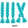 Perucas de Dreadlock de Fibra Sintética para Comércio Exterior Atacadista, Extensões de Cabelo Longo Tingidas em Degradê para Mulheres, Cabelo Trançado, Tranças Africanas Grossas