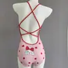 Traje de baño de una pieza para mujer, de una sola capa, sin copas, estilo de natación profesional, corte triangular, escote bajo, cobertura total, para piscina