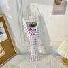 Festival romántico Qixi, Día del Maestro, regalo de temporada, flores de jabón, ramo tejido con lámpara, bolsa de regalo de mano