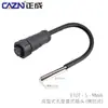 Conector Impermeável Zhengcheng Plástico E10 Montagem com Rosca 2 Pinos 4 Furos 5 Pinos 8 Núcleos Ip67 Moldado Plug de Curva em L
