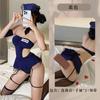 Fan Lei Feitian mujer policía sexy capitana secretaria azafata pecho pequeño uniforme ancla juego de roles mujer policía COS921