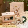 Taza de Cerámica Serie Exterior Snoopy Dibujo Animado Lindo Taza para Beber Leche en el Desayuno Bolsa de Tote de Aspecto Elegante