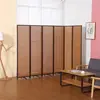 Nueva Pantalla Divisoria Estilo Chino Sala de Estar Plegable Móvil Dormitorio Oficina Bloqueo de Entrada Cortina de Cama Polea Deslizante