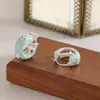 Pendientes de Color Morandi de Gama Alta Personalidad Simple Versátiles Joyería para Orejas Estilo Dulce Fresco Aretes de Presión Moda Temperamento Pendientes Romanos