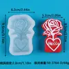 Molde de Silicone para Fazer Velas Perfumadas com Letras Longas, Rosa, Tulipa, Bolo Mousse, Ornamento de Gesso DIY