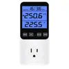 Medidor de Energia Multifunção Tomada com Iluminação de Fundo Monitor de Potência Display Digital Medidor de Microeletricidade Ar Condicionado Casa