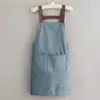 Nuevo Delantal con Peto Impermeable y a Prueba de Aceite de Exportación Más Vendido con Logo Estampado Engrosado Especial para Catering Manicura Limpieza del Hogar