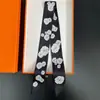 Bufanda de corbata estampada delgada de nuevo estilo para mujer, bufanda larga estrecha de seda estilo coreano para combinar con camisas, accesorio envolvente de moda