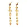 Pendientes Largos de Borla de Diamante de Color Transfronterizos con Empalme Irregular, Lujo Ligero, Más Vendidos en Europa, América y Turquía, Pendientes para Mujer
