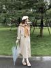 Vestido Camisa Estilo Roupa de Trabalho Huang Zheng para Mulheres 2025 Estilo Coreano Solto Elegante Casual Saia Longa 123Lz8391