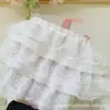 Falda Plisada de Chifón Encaje de Tres Capas Puños Suéter Vestido de Bebé Falda Tela de Falda Extendida Accesorios Ancho