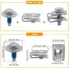 Adecuado para Placa Protectora de Chasis, Parachoques, Revestimiento de Paso de Rueda de Mercedes-Benz, Tornillo de Brida Universal M6*18, Tornillo, Tuerca de Resorte